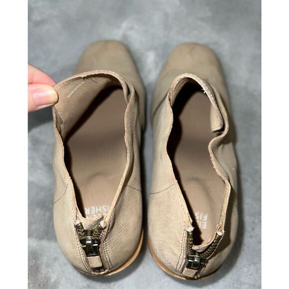 Women’s Eileen Fisher Ember Ankle Boots Tan Nubuck Leather 10 - Picture 9 of 11